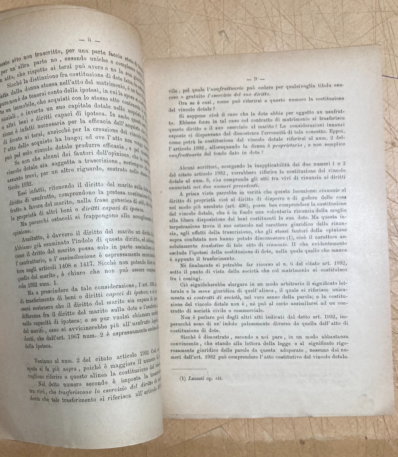 Giuridica, Notariato, Vincolo Dotale, Trascrizione: Ernesto Fortunato, 1893