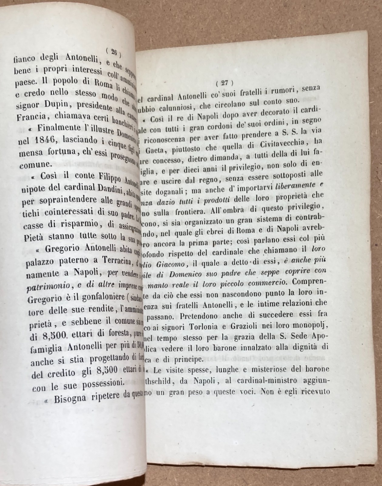Lettere Da Portici, Napoli, Corte Papale, Cardinale Antonelli