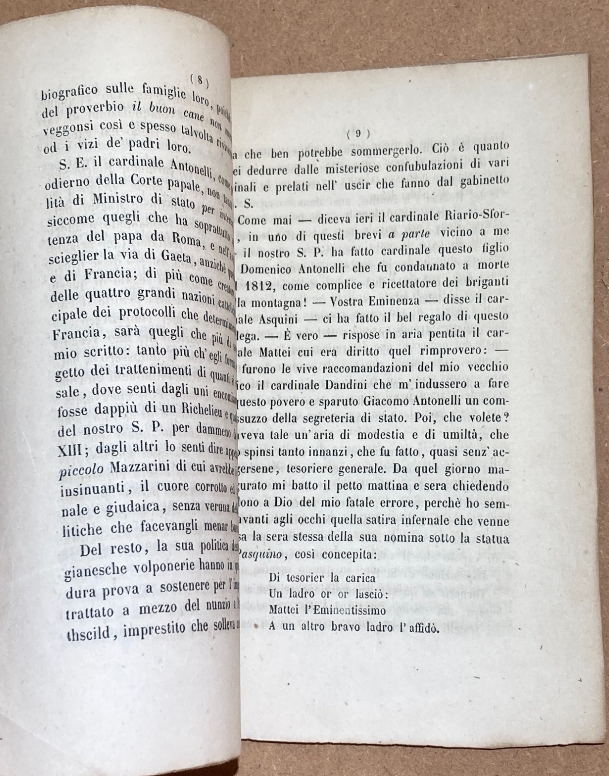 Lettere Da Portici, Napoli, Corte Papale, Cardinale Antonelli