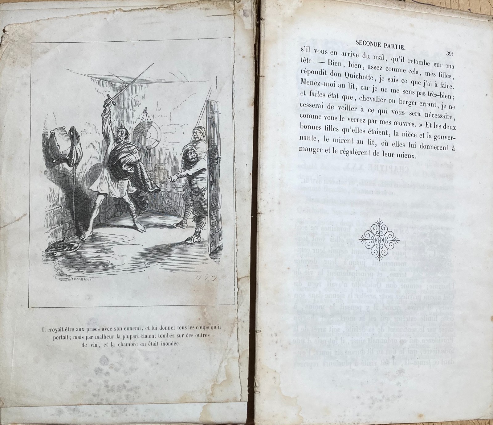 Cervantes   Antica Rara Edizione Illustrata   Tours   1848   Artista Grandville   Tavole