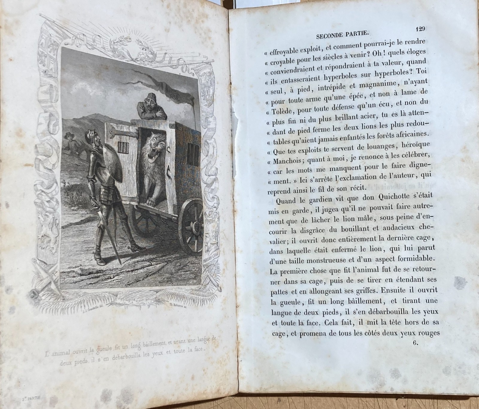 Cervantes   Antica Rara Edizione Illustrata   Tours   1848   Artista Grandville   Tavole