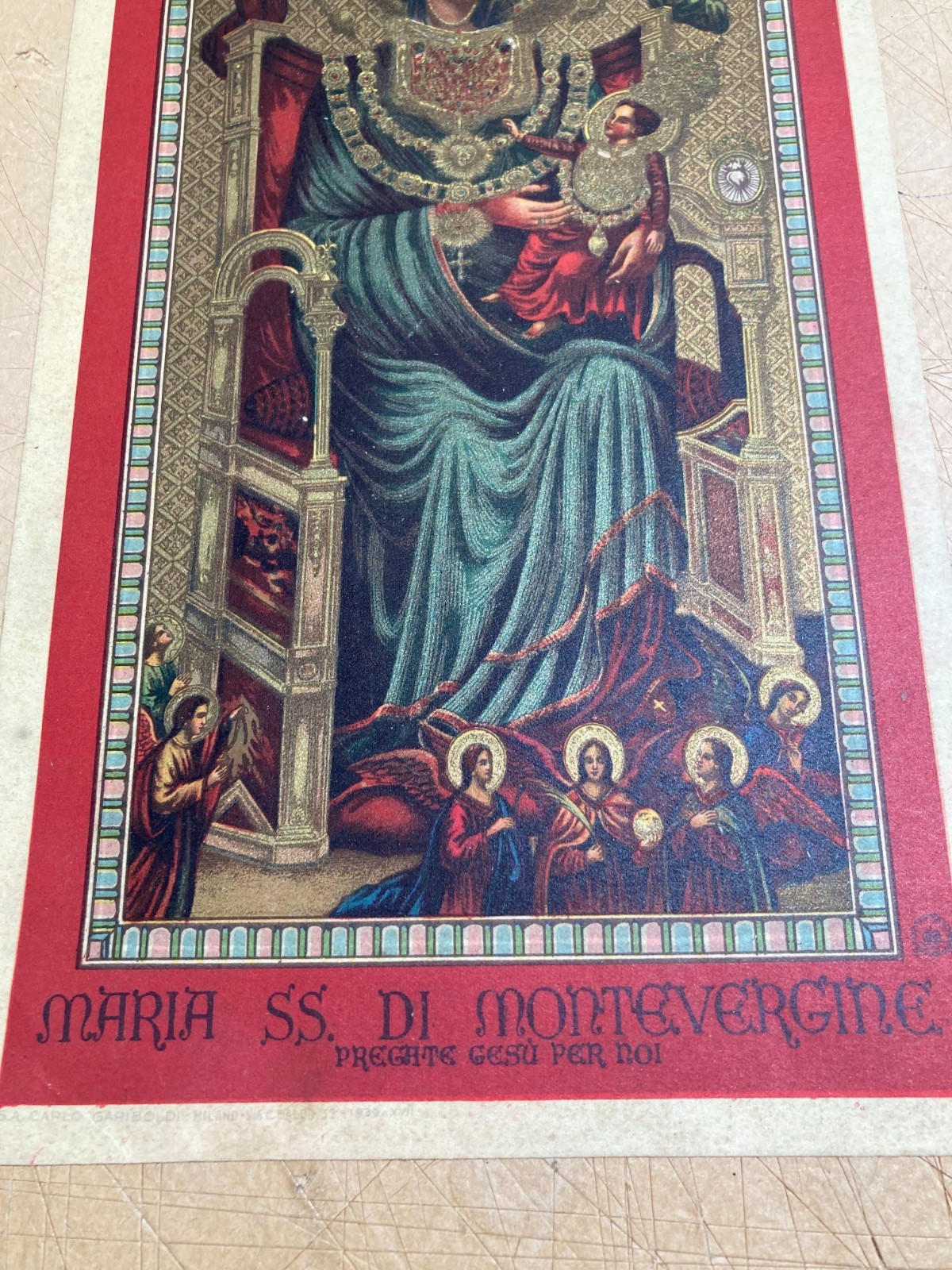 Stampa Devozionale: Madonna Di Montevergine, C. Gariboldi