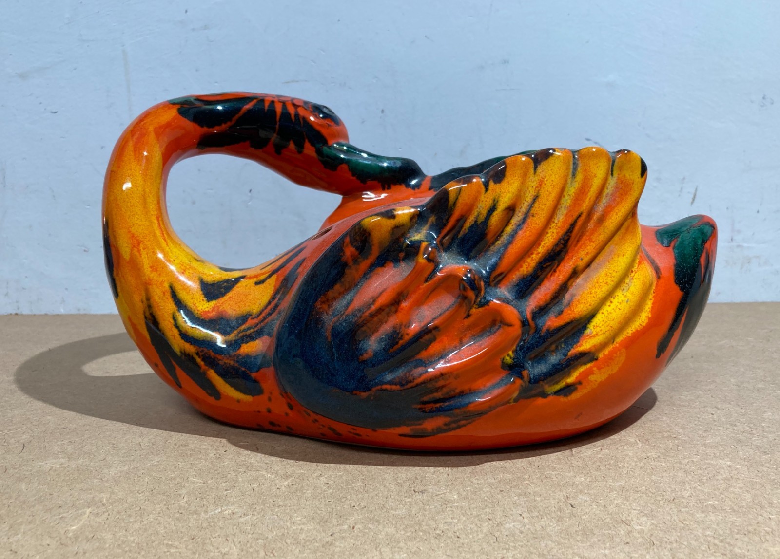 Ceramica Da Collezione   Soprammobile A Forma Di Cigno   La Cava (Alberto Caverni)