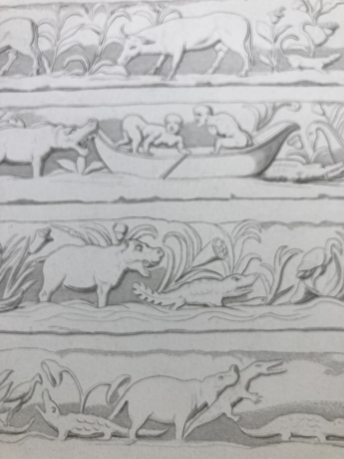 Scena Mitologica Con Bestiario E Figure In Barca: Incisione Di Filippo Sirletti