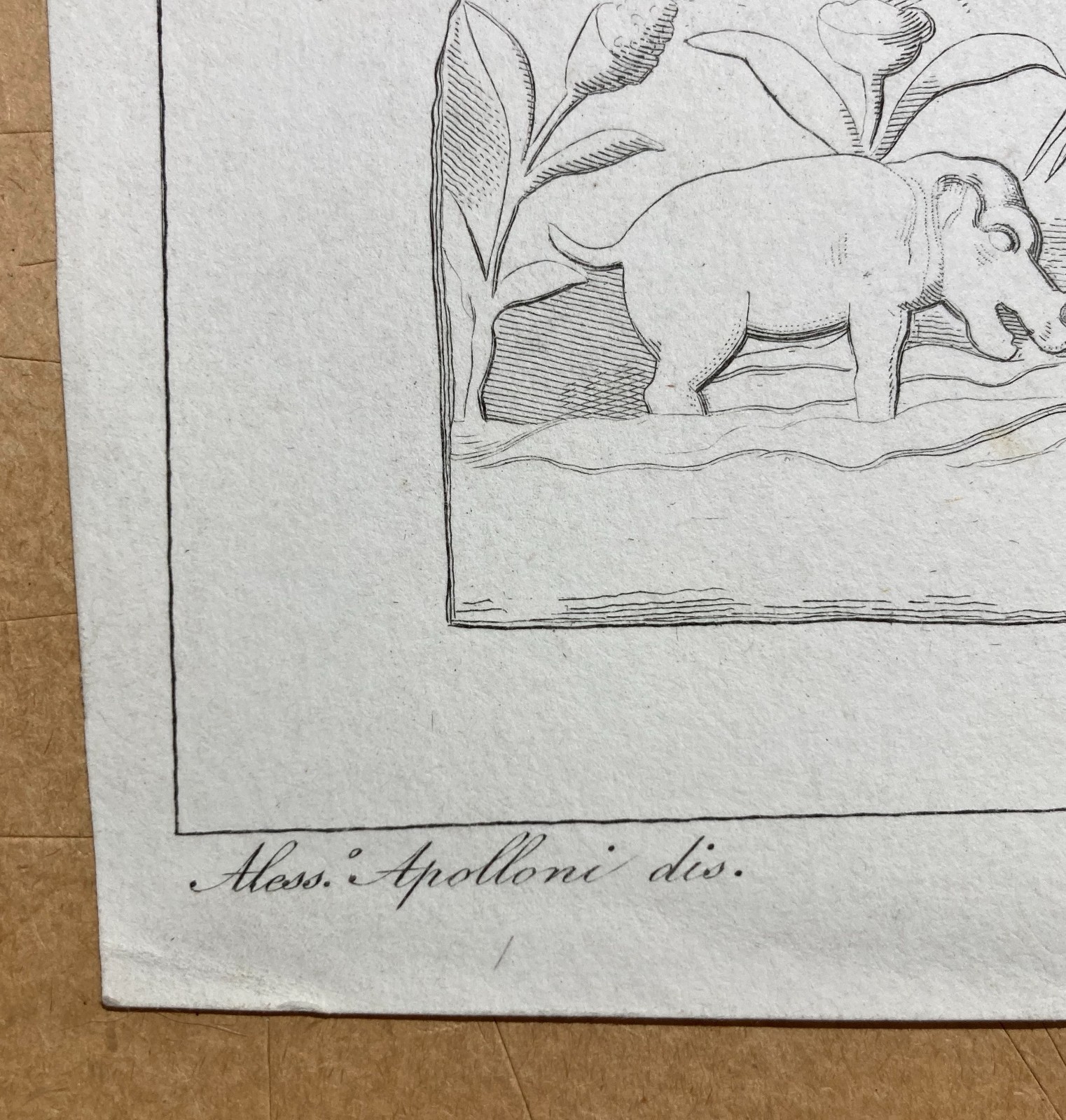 Scena Mitologica Con Bestiario E Figure In Barca: Incisione Di Filippo Sirletti