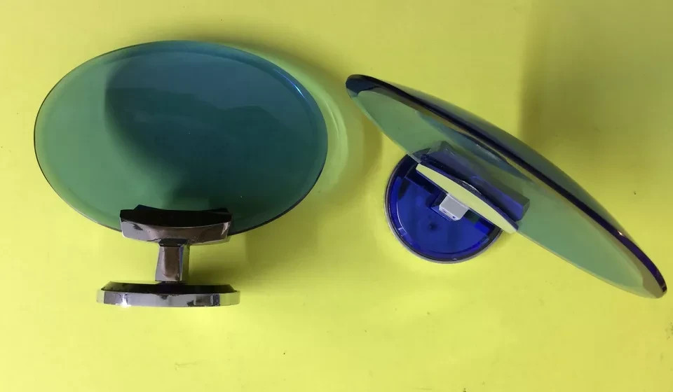 Modernariato: Set Da Bagno In Vetri Decorativi Veca (stile Fontana Arte)