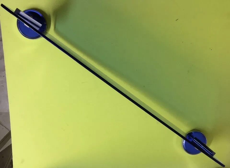 Modernariato: Set Da Bagno In Vetri Decorativi Veca (stile Fontana Arte)