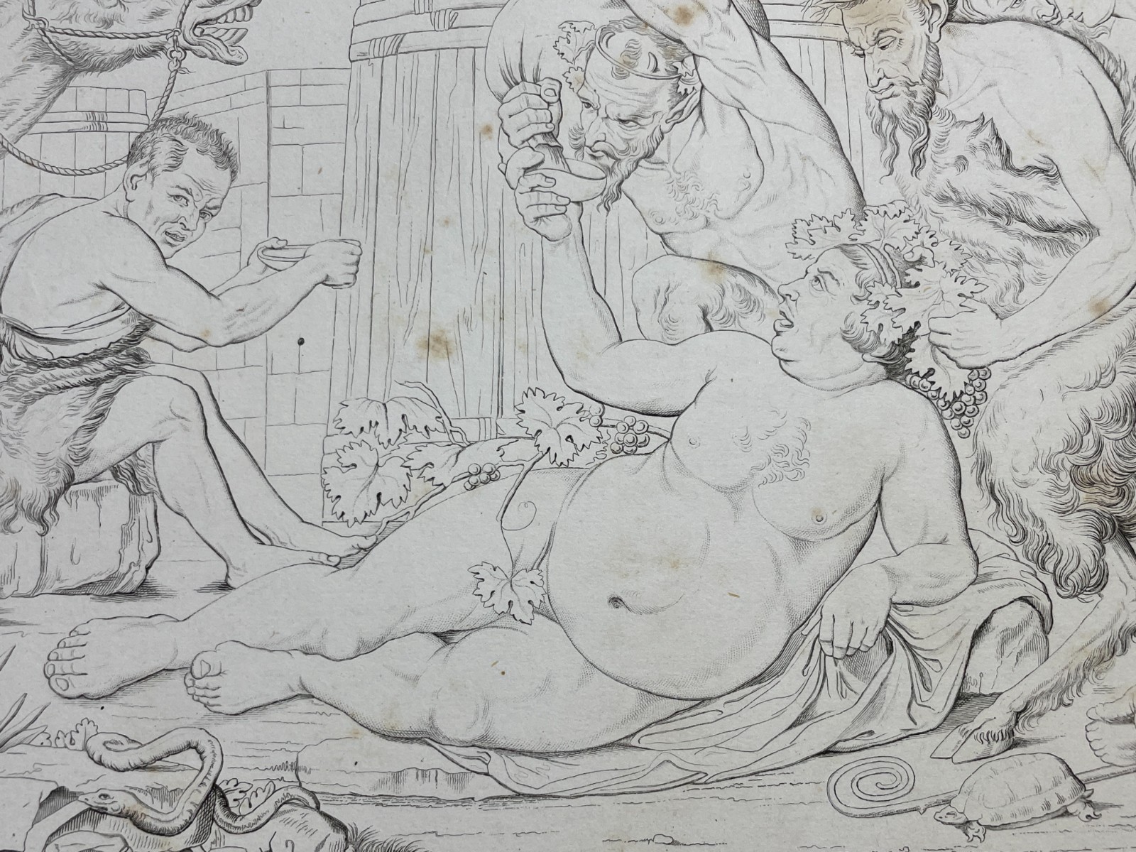 Mitologia, Enologia E Arte Antica: Bacco Ubriaco Da Ribera, Incisore Pistolesi