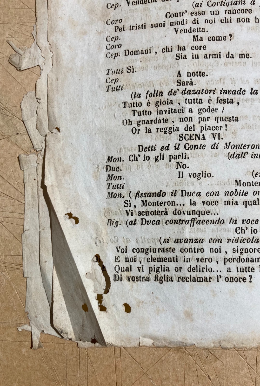 Teatro, Musica, Giuseppe Verdi: Rigoletto (libretto d'Opera), 1865