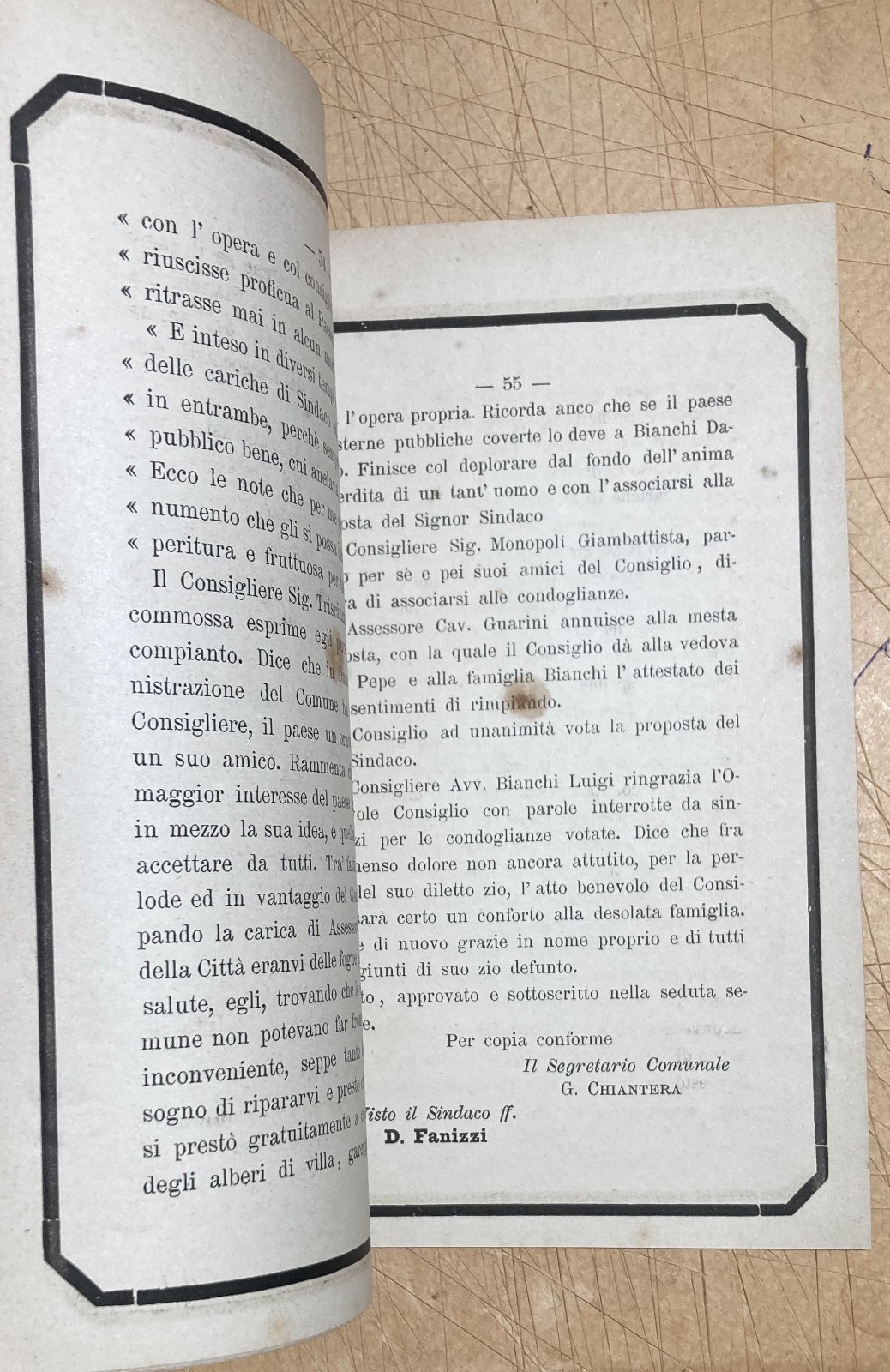 Puglia: Antico Necrologio   Luigi E Damaso Bianchi   Fasano   Trisciuzzi   Brandi   1885