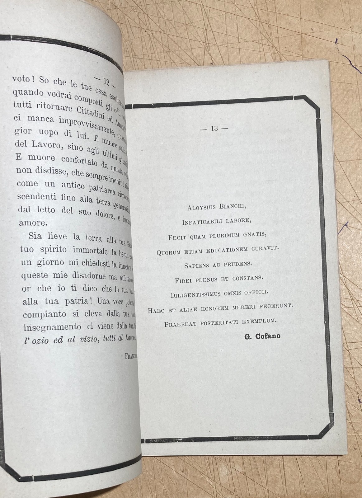 Puglia: Antico Necrologio   Luigi E Damaso Bianchi   Fasano   Trisciuzzi   Brandi   1885