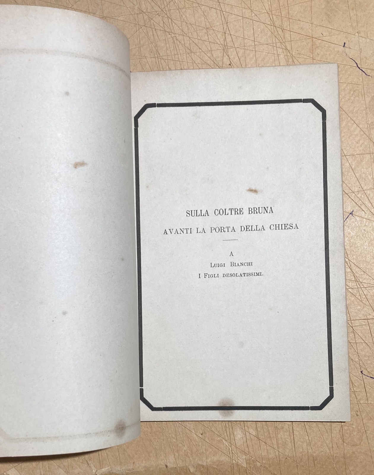 Puglia: Antico Necrologio   Luigi E Damaso Bianchi   Fasano   Trisciuzzi   Brandi   1885