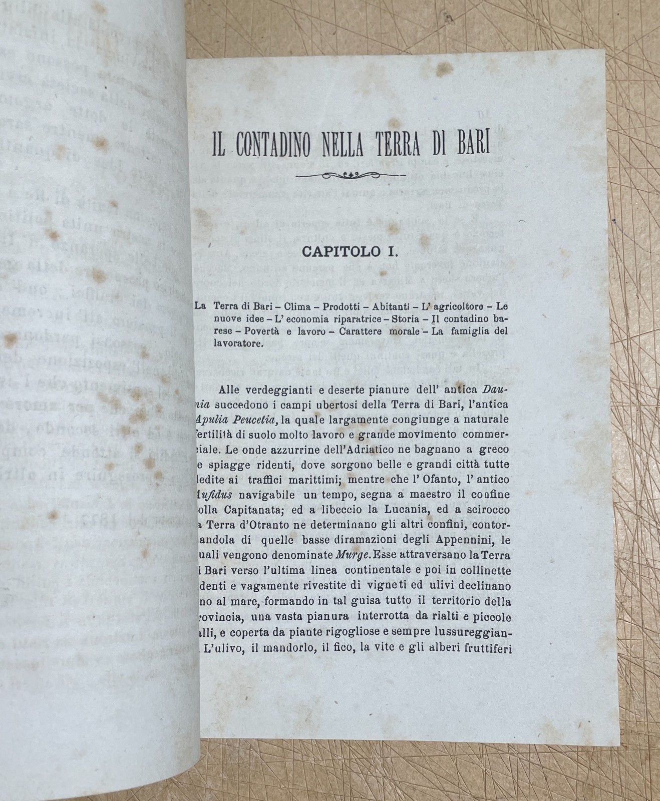Puglia   Bari   Agricoltura. Il Contadino Nella Terra Di Bari   Sabino Fiorese (1878)