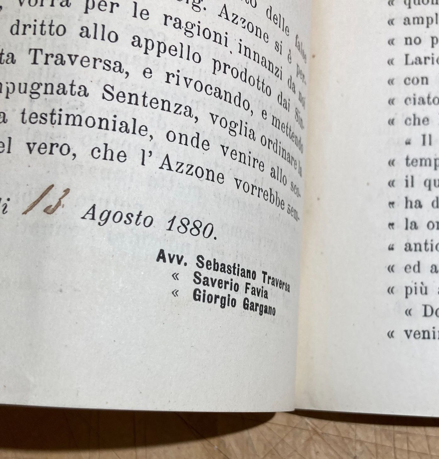 Puglia, Bari: Economia E Giurisprudenza. Fallimento Traversa, Carrassi, Gargano, Azzone, 1880