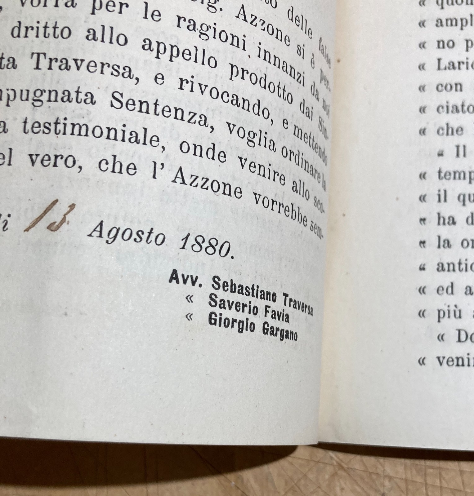 Puglia, Bari: Economia E Giurisprudenza. Fallimento Traversa, Carrassi, Gargano, Azzone, 1880