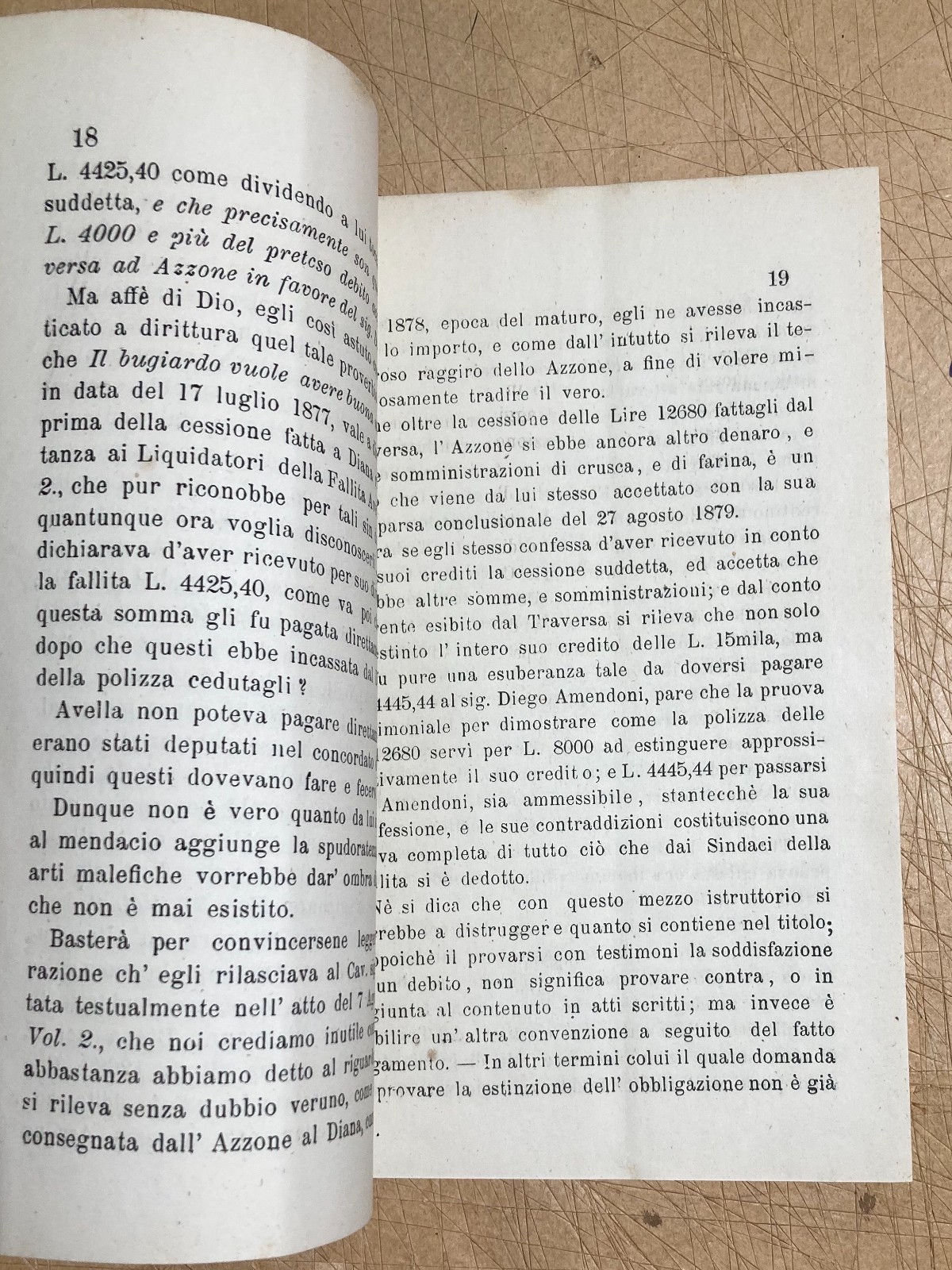 Puglia, Bari: Economia E Giurisprudenza. Fallimento Traversa, Carrassi, Gargano, Azzone, 1880