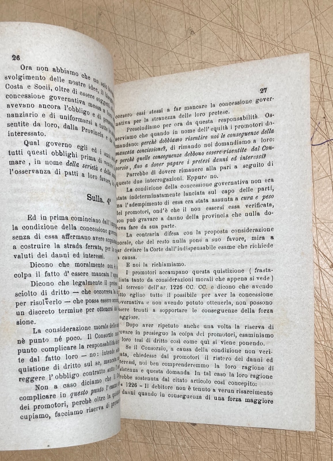 Puglia. Giuridica, Bari: Barone Costa E La Ferrovia Barletta Spinazzola. Re David, 1883