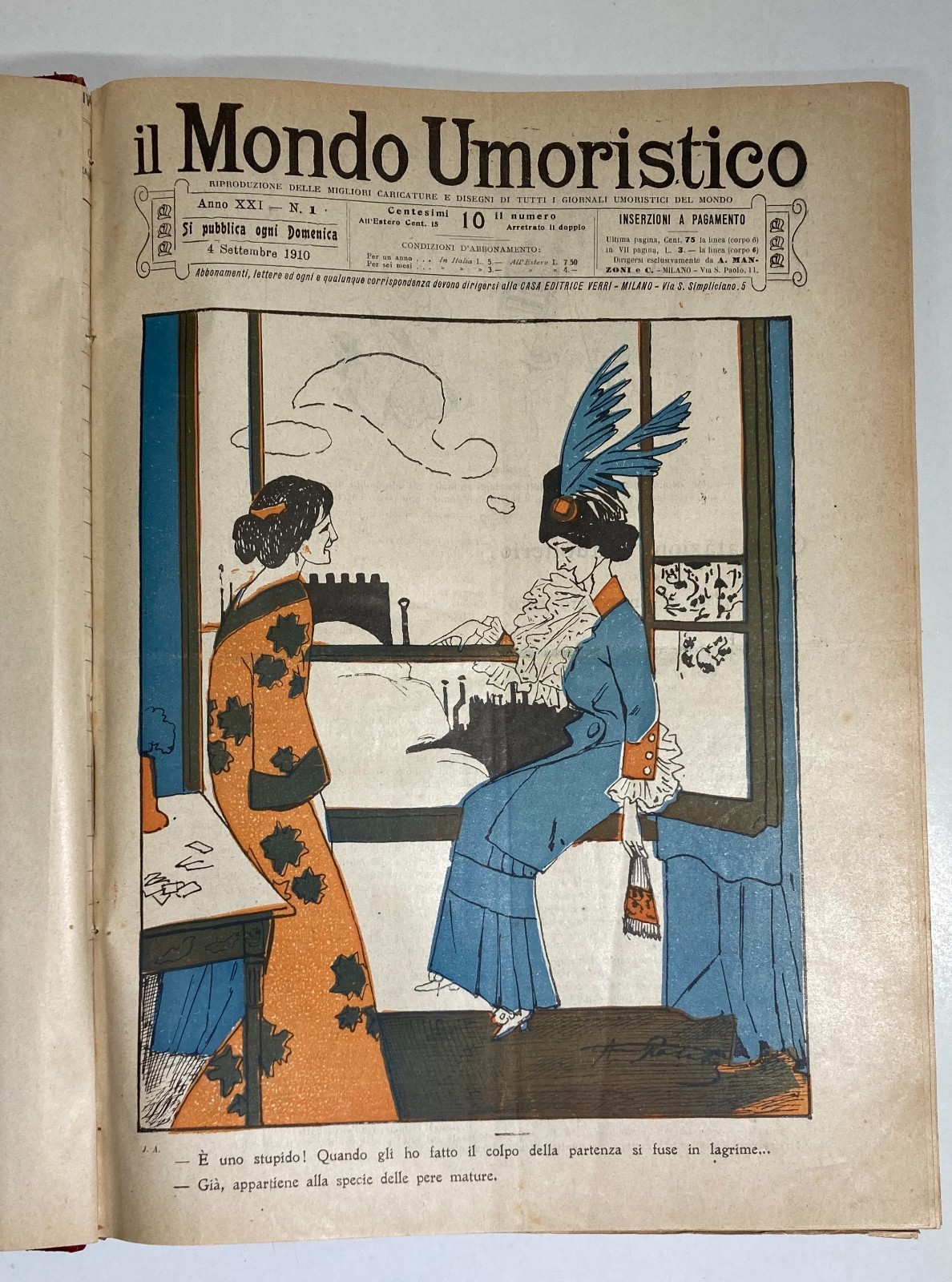 Il Mondo Umoristico: Rassegna Di Caricature E Satira (1910 1911)