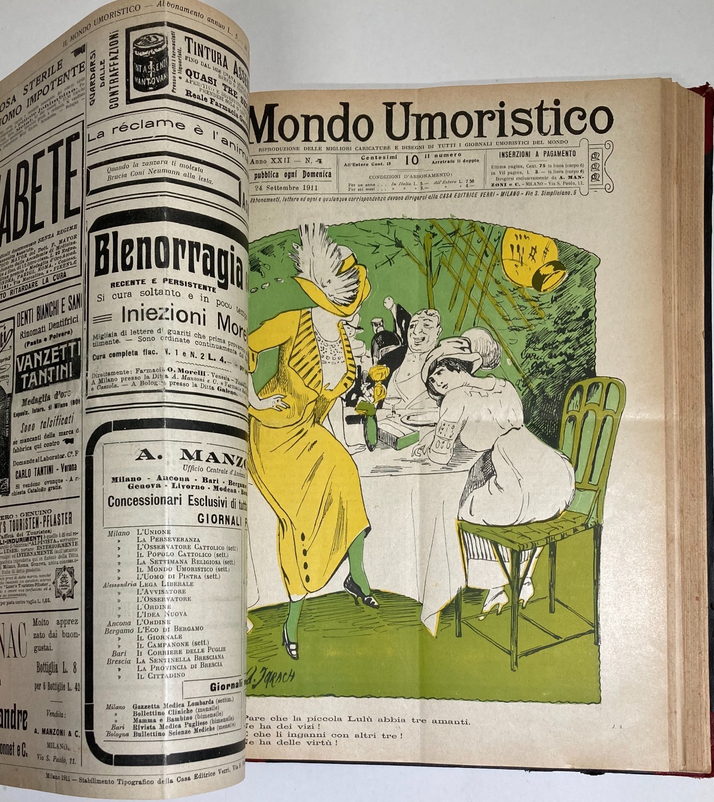 Il Mondo Umoristico: Rassegna Di Caricature E Satira (1910 1911)