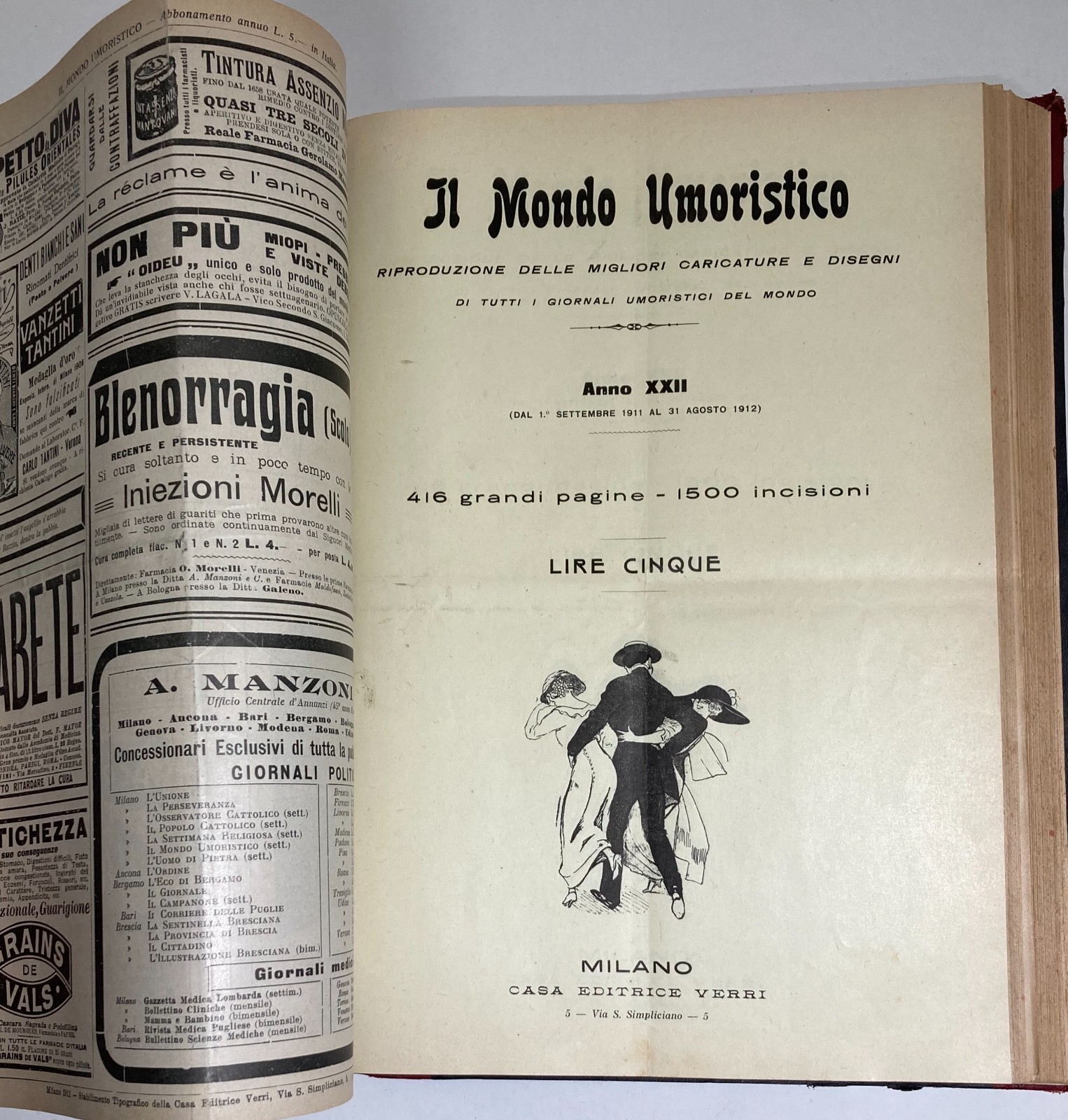 Il Mondo Umoristico: Rassegna Di Caricature E Satira (1910 1911)