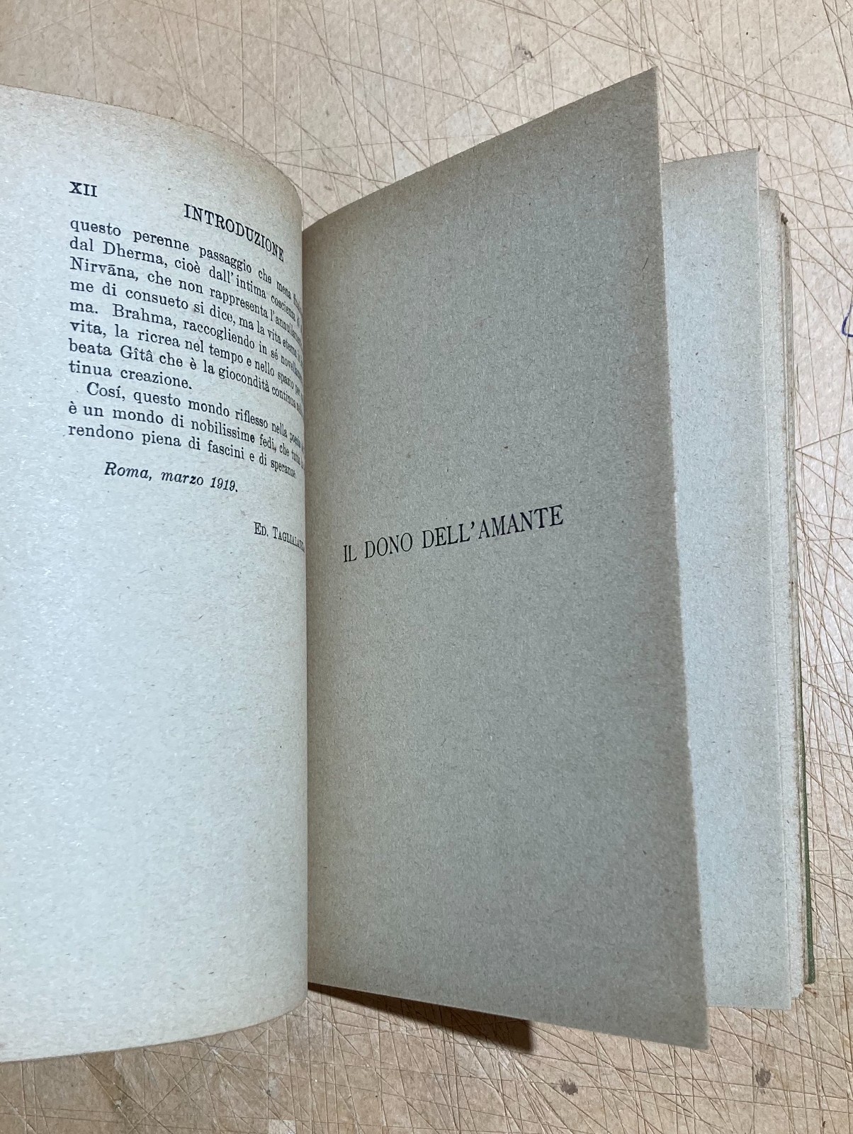 Rabindranath Tagore, Il Dono Dell'Amante E Passando All'Altra Riva   Carabba, 1920
