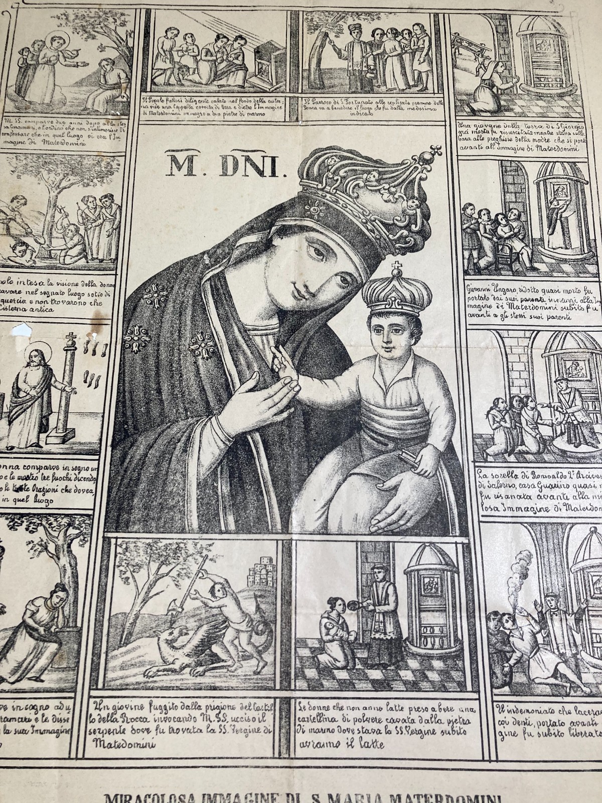 Rinaldini: Stampa Popolare Devozionale Della Madonna Di Materdomini, Nocera