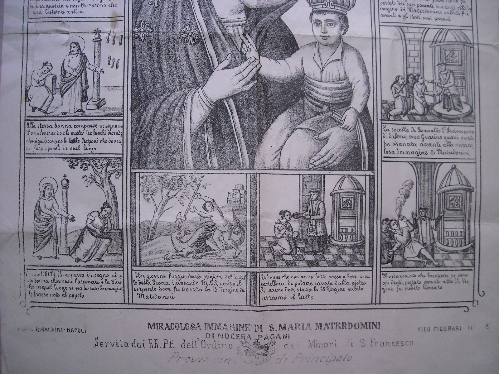 Rinaldini: Stampa Popolare Devozionale Della Madonna Di Materdomini, Nocera