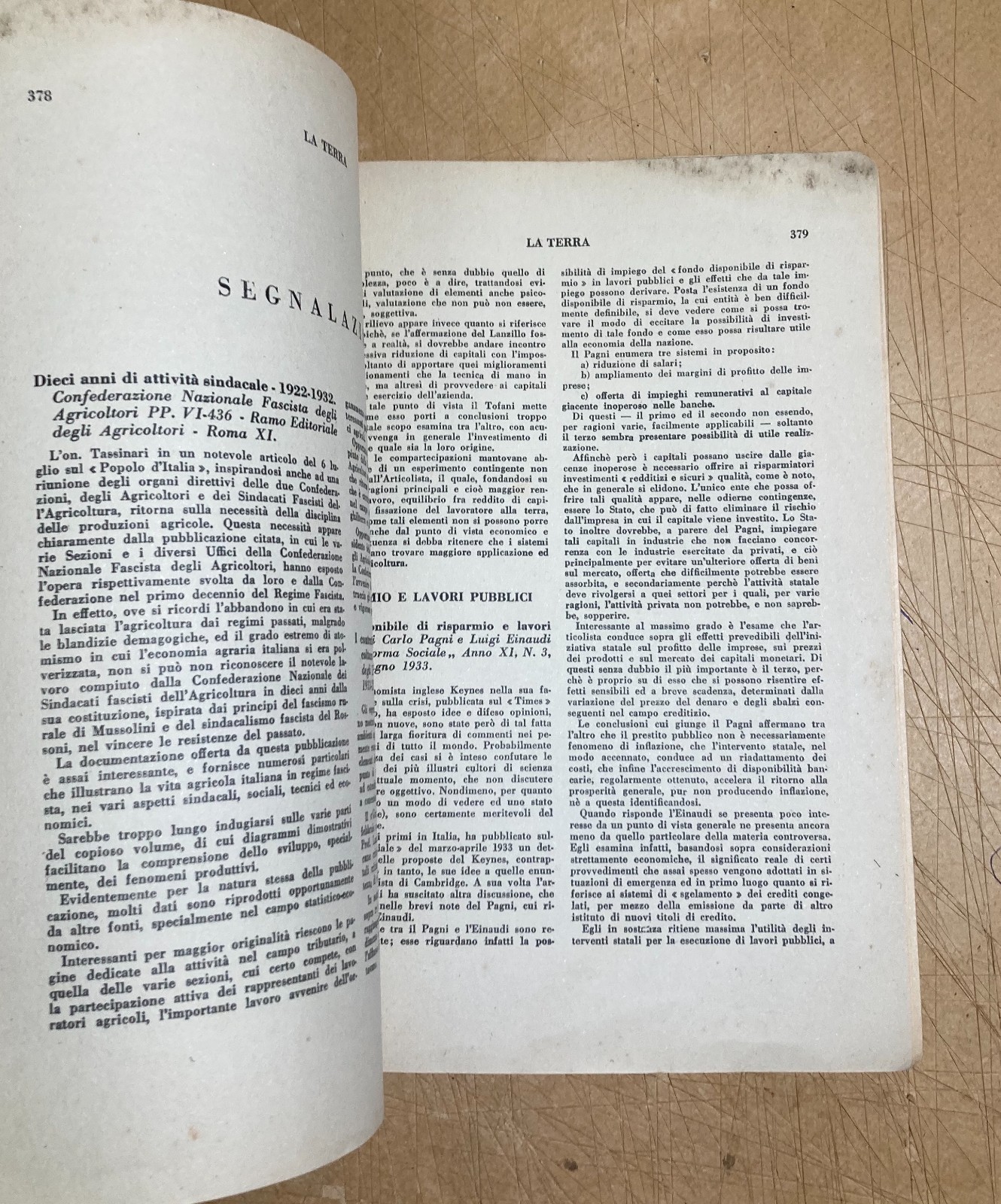 Agricoltura, Economia Agraria, Bonifiche, Valdichiana. Rivista La Terra, 1933