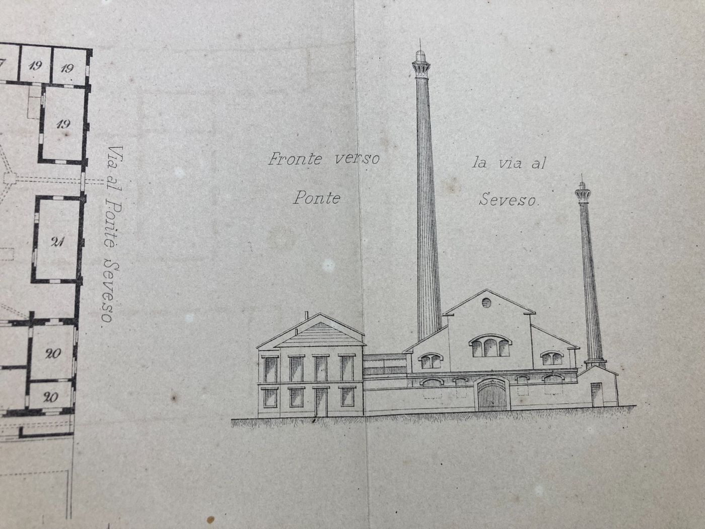 Architettura E Ingegneria: Antico Stabilimento Pirelli. Pianta E Prospettive (litografia, 1882)