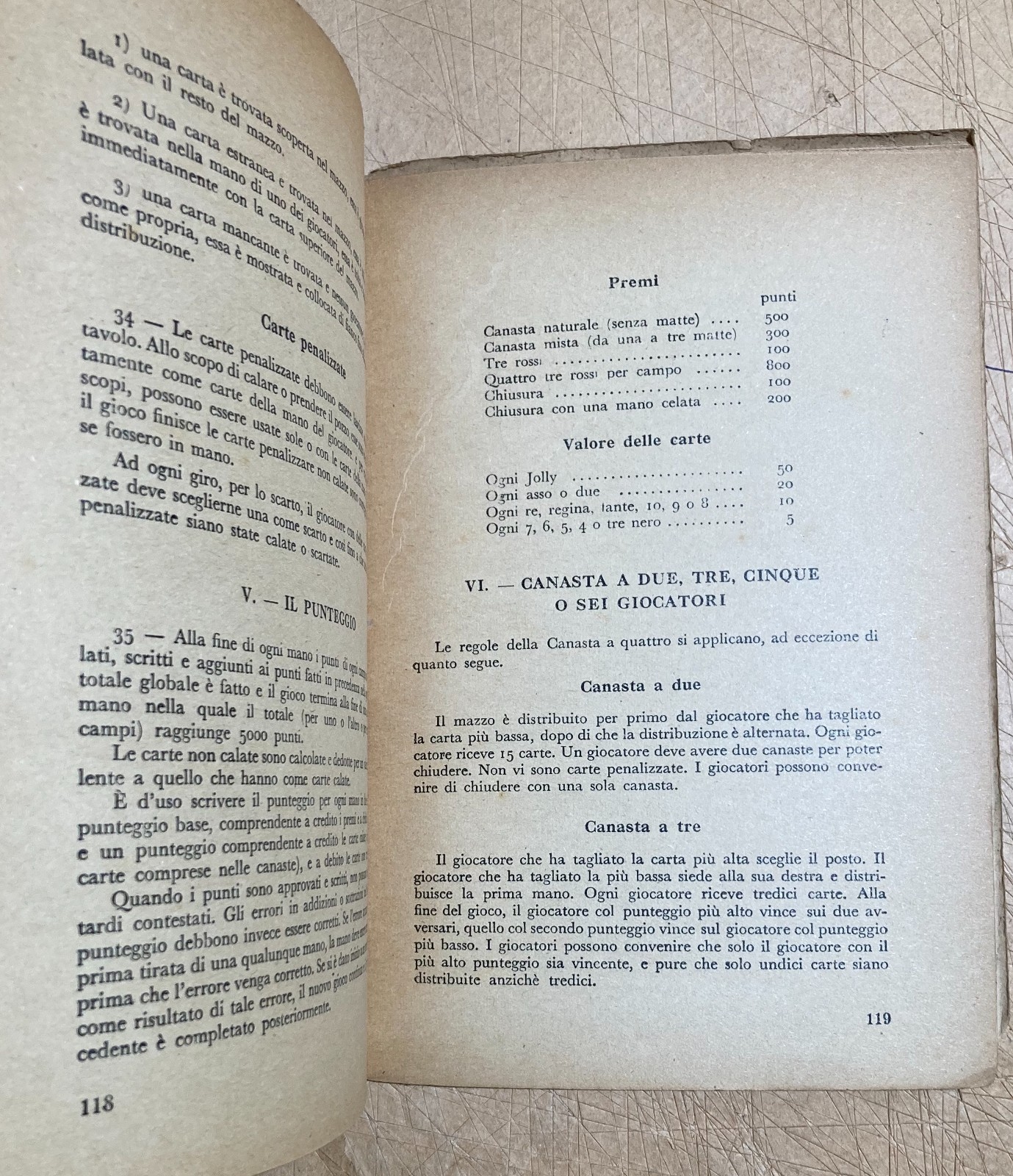 Giochi Di Società: Canasta. Edizione d'Epoca. Corticelli, Culbertson, Peracchi. 1951