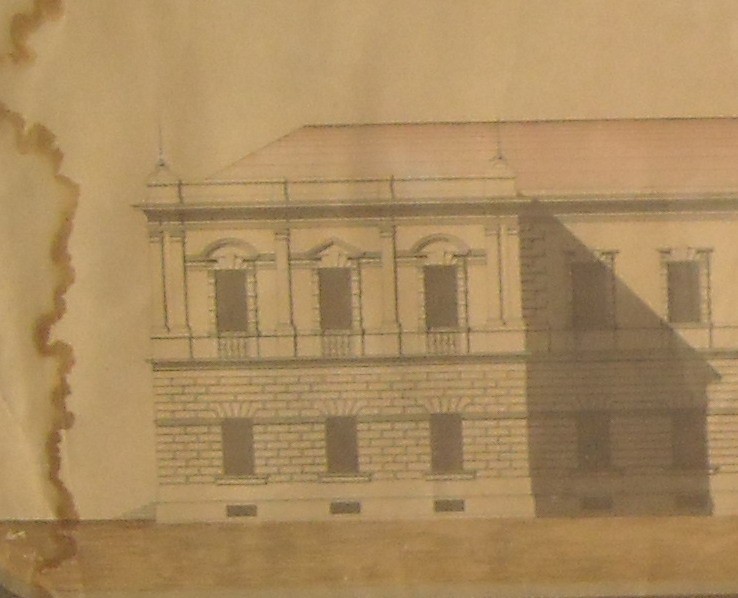 Orazio Santalucia: Raro Progetto Architettonico d'Epoca Per Edificio Pubblico (Bari, Puglia)