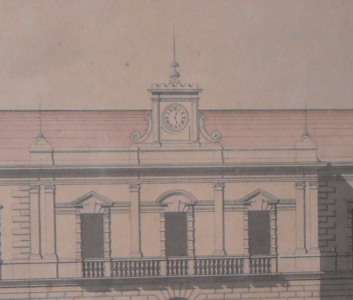 Orazio Santalucia: Raro Progetto Architettonico d'Epoca Per Edificio Pubblico (Bari, Puglia)