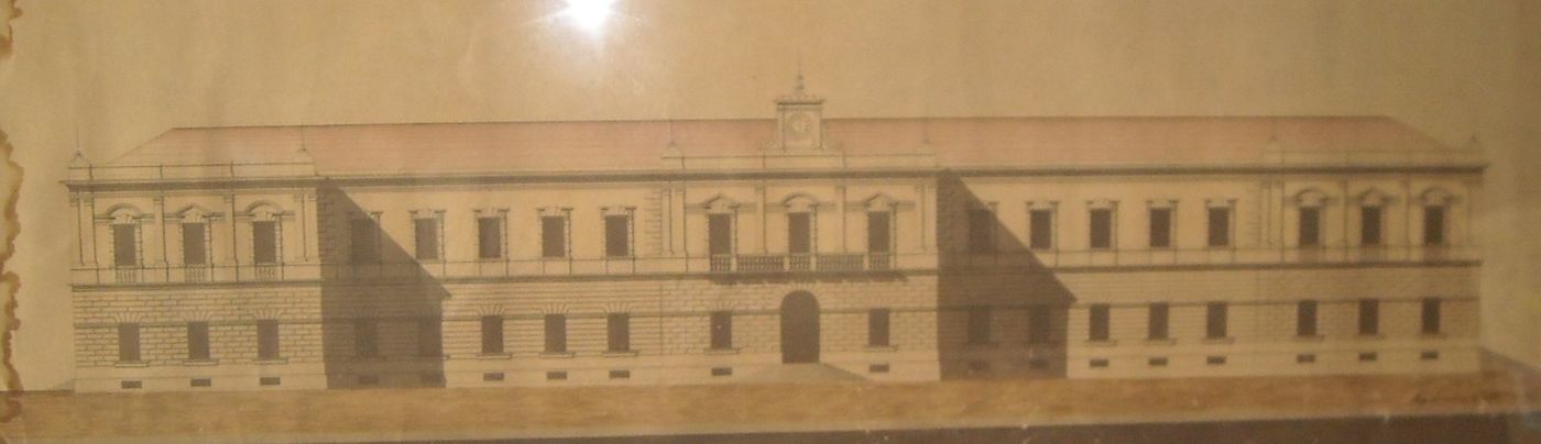 Orazio Santalucia: Raro Progetto Architettonico d'Epoca Per Edificio Pubblico (Bari, Puglia)