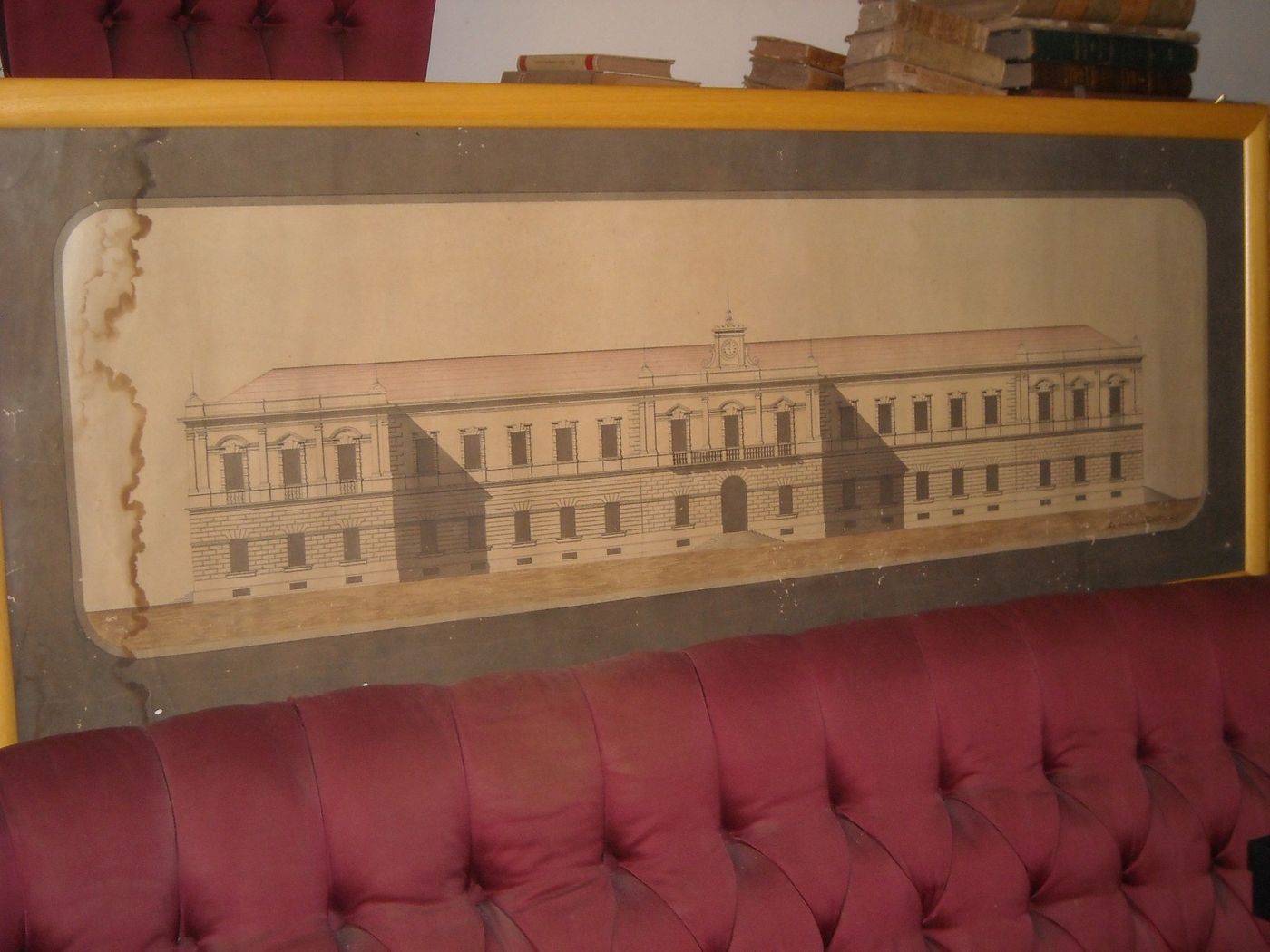 Orazio Santalucia: Raro Progetto Architettonico d'Epoca Per Edificio Pubblico (Bari, Puglia)