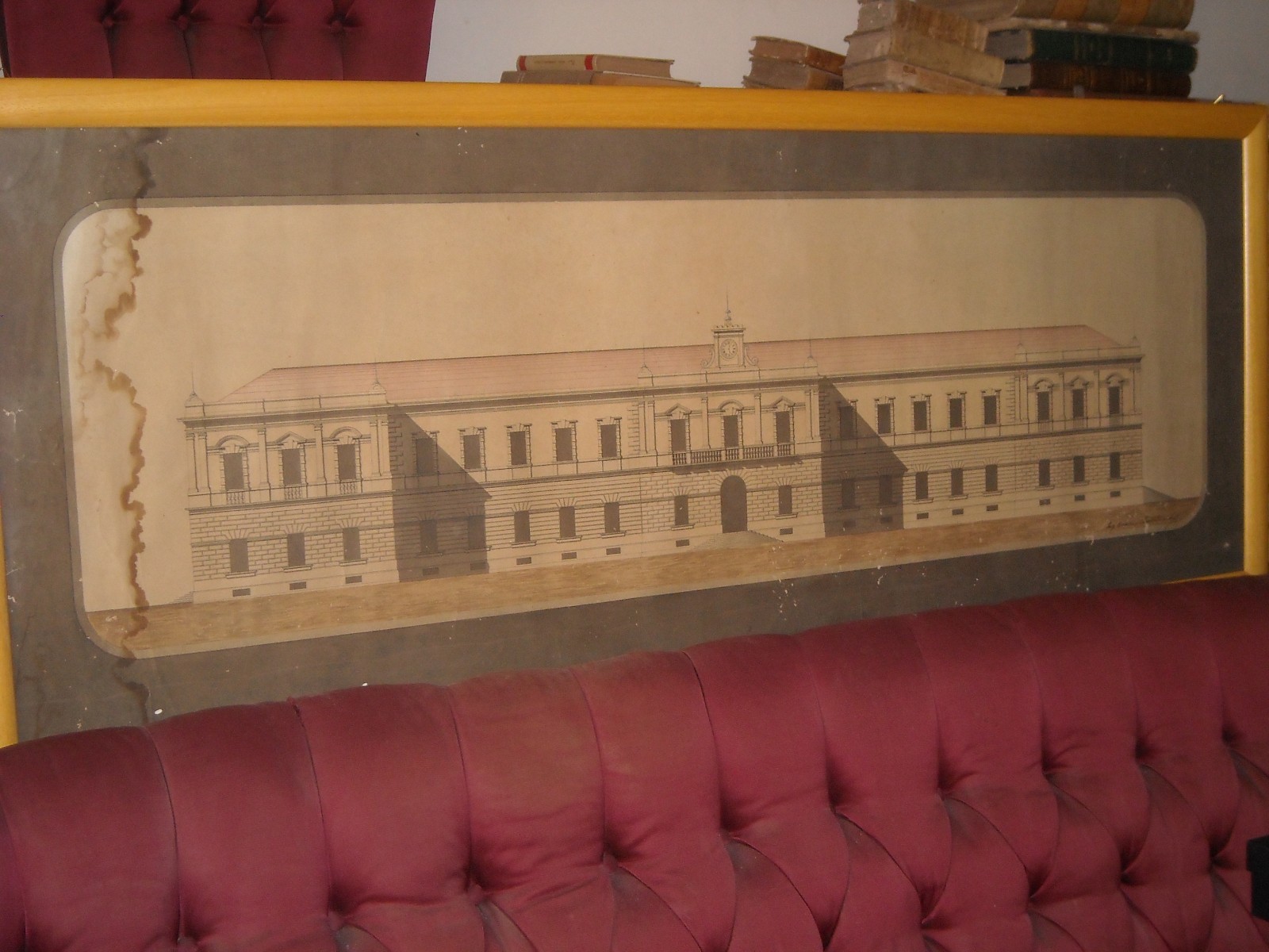 Orazio Santalucia: Raro Progetto Architettonico d'Epoca Per Edificio Pubblico (Bari, Puglia)