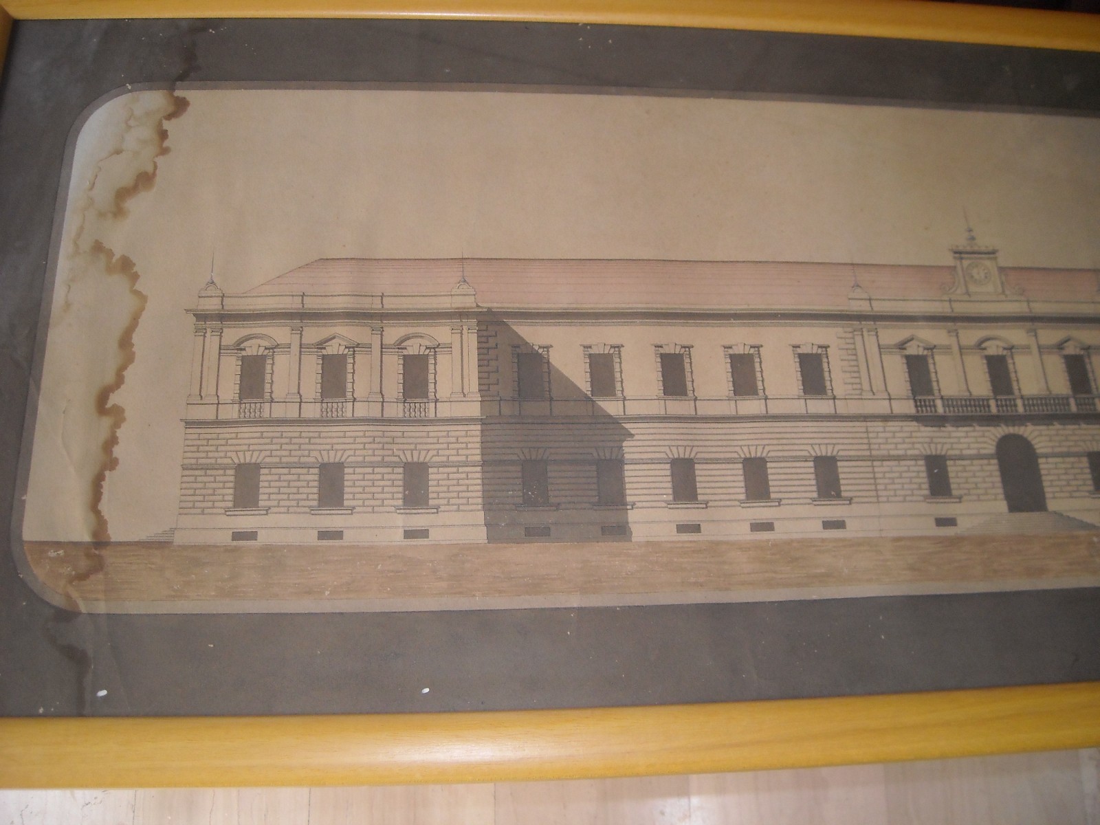Orazio Santalucia: Raro Progetto Architettonico d'Epoca Per Edificio Pubblico (Bari, Puglia)