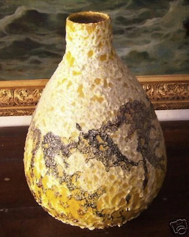 Grande Vaso In Ceramica Artistica Modellata E Decorata