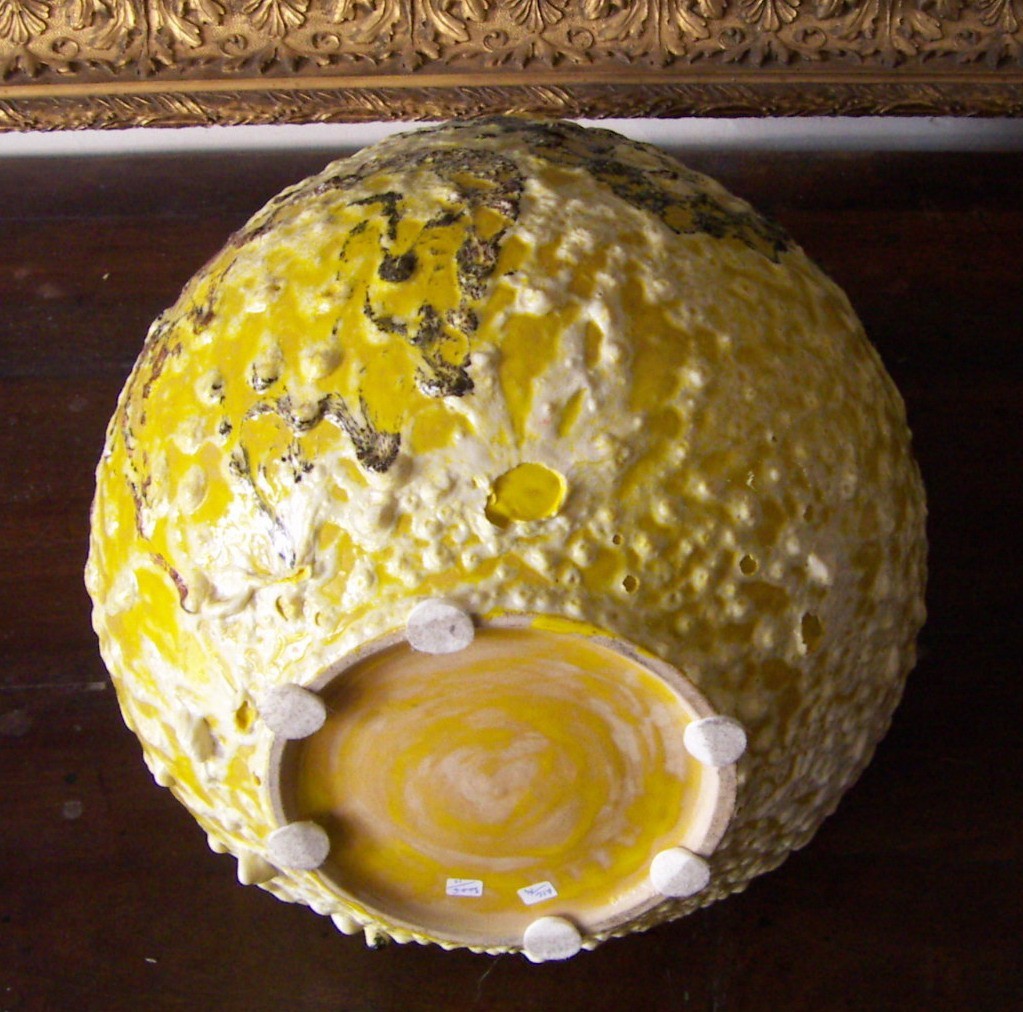 Grande Vaso In Ceramica Artistica Modellata E Decorata