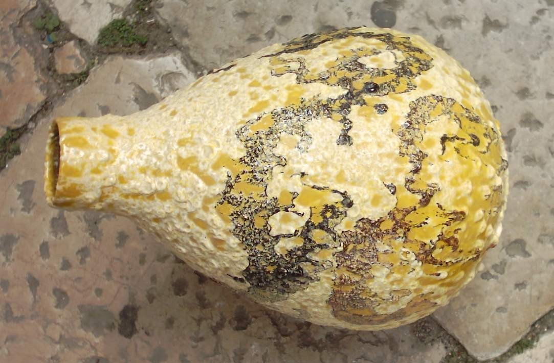 Grande Vaso In Ceramica Artistica Modellata E Decorata