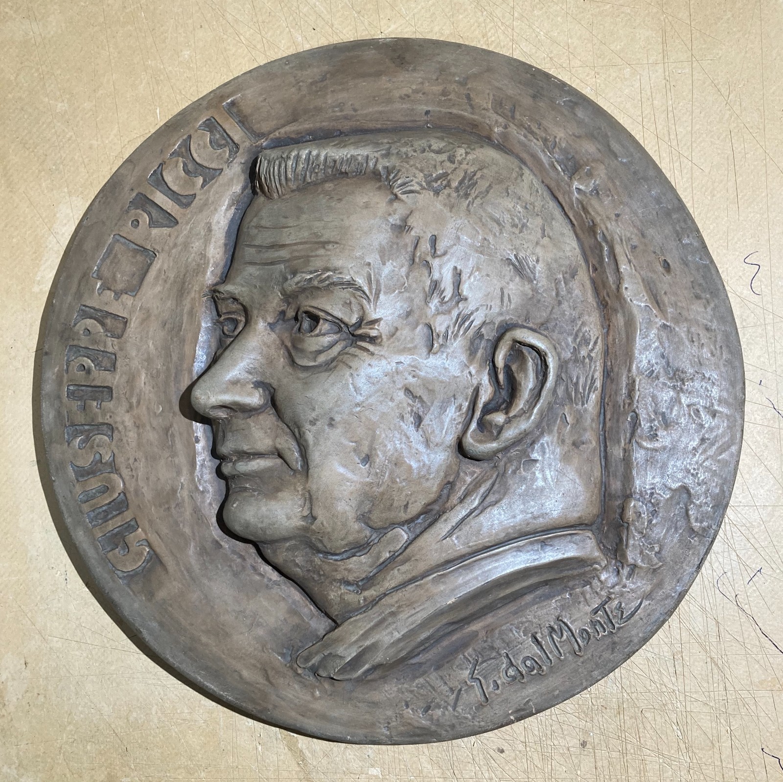 Artistico Ritratto Di Giuseppe Ricci, Scultura In Terracotta Di Gaetano Dal Monte (Faenza)