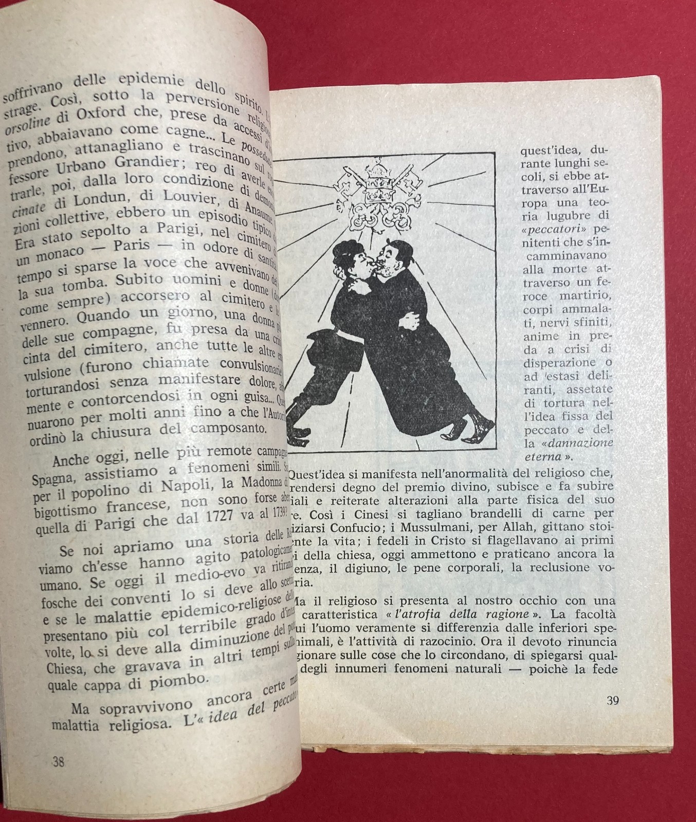 Satira, Fascismo, Mussolini, Propaganda Atea Antireligiosa. Sicilia, Ragusa, 1964