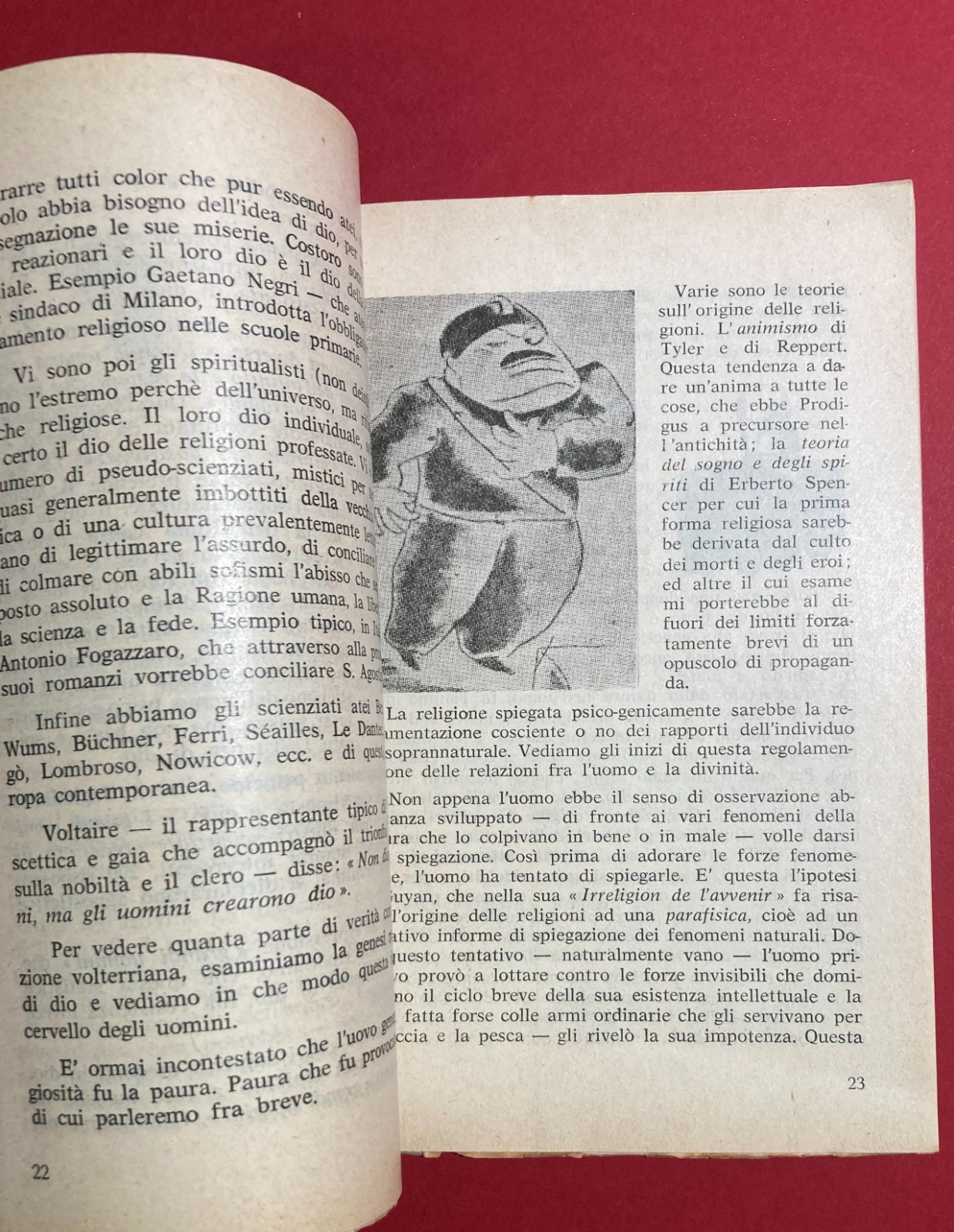 Satira, Fascismo, Mussolini, Propaganda Atea Antireligiosa. Sicilia, Ragusa, 1964