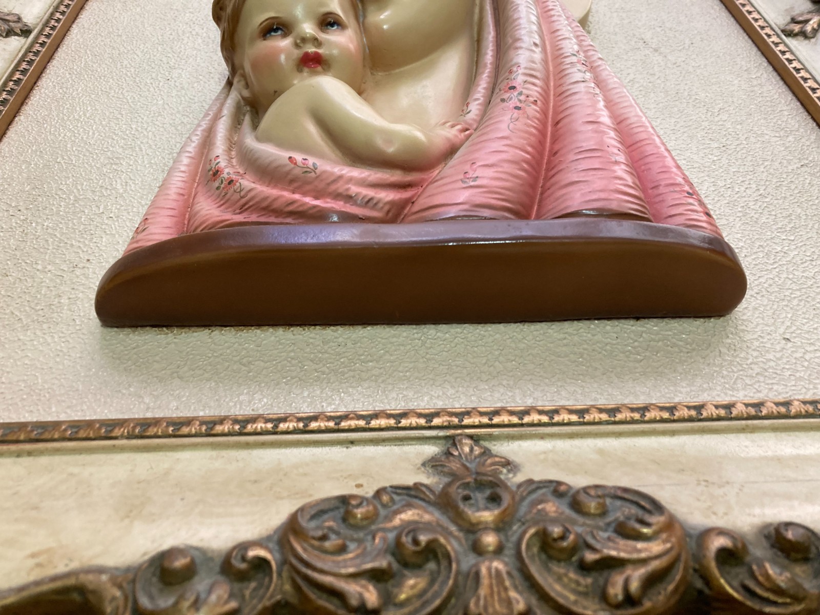 Pannello Policromo Devozionale: Madonna Con Bambino (scultura)