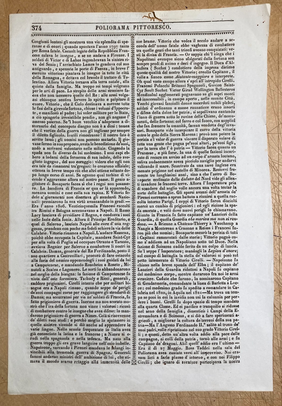Abruzzo, Chieti, Tricalle. Antica Veduta Con Tempio, Stampa Litografica, Cirelli, 1800.