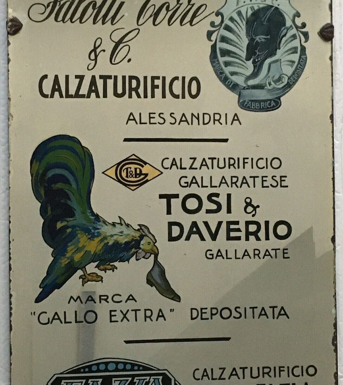 Calzature: Alessandria (Bimas, Falotti Torre), Gallarate (Tosi E Daverio), Roma (Fazia)   Specchio Pubblicitario d'Epoca