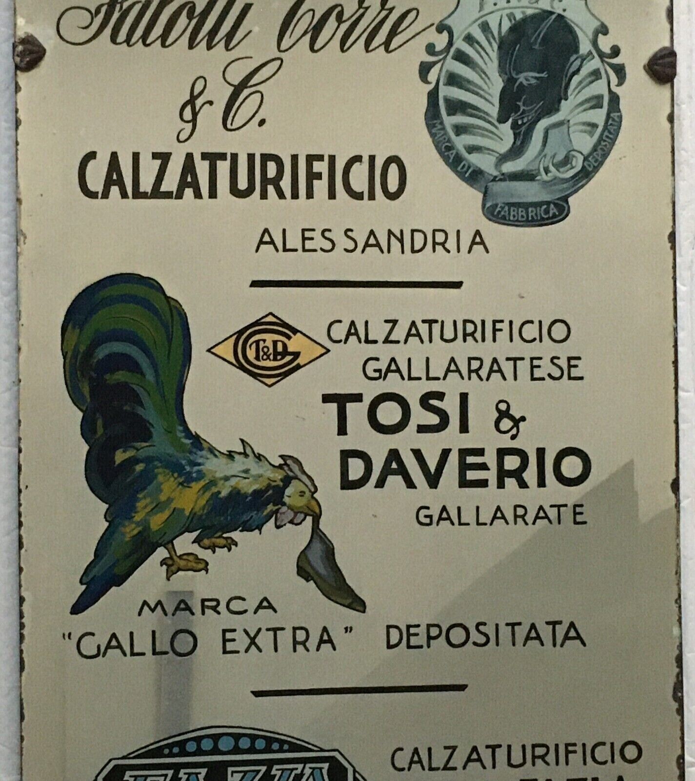 Calzature: Alessandria (Bimas, Falotti Torre), Gallarate (Tosi E Daverio), Roma (Fazia)   Specchio Pubblicitario d'Epoca
