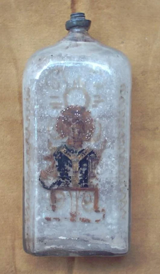 Puglia, Bari: Rare Antique Nicholaian Devotional Iconography, Manna Bottle, 1790