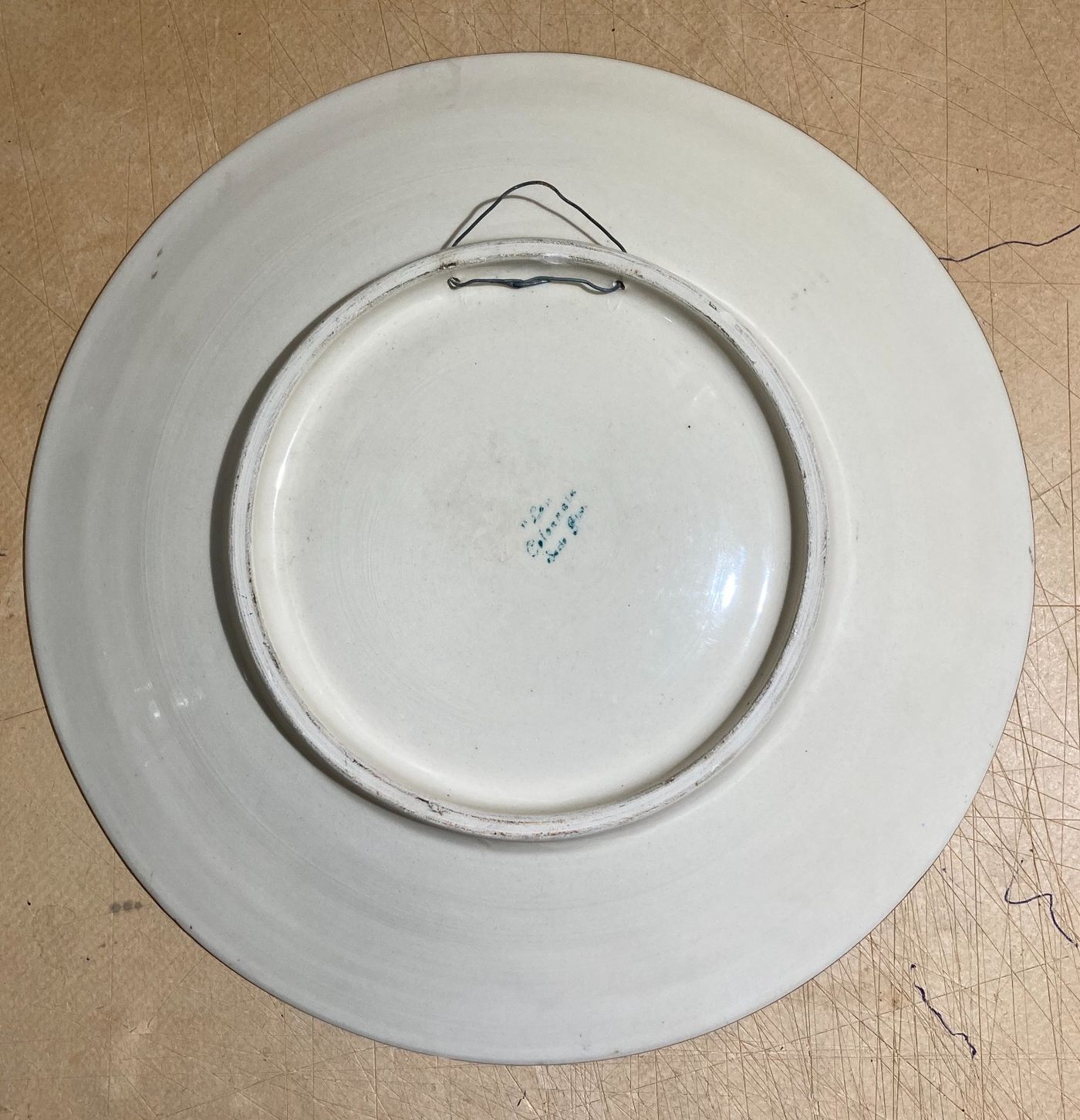 Veduta Marina Con Barche   Piatto In Ceramica Colonnata   Firmato