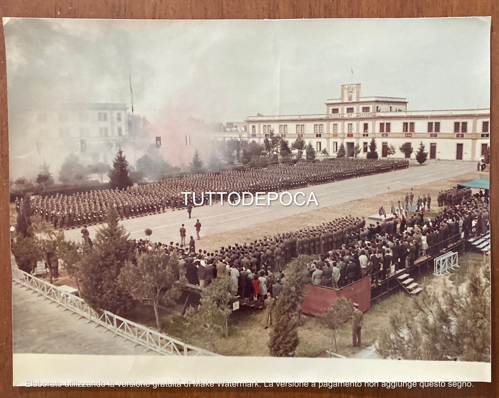 Puglia, Salento, Lecce: Fotografia d'Epoca Della Parata Militare, Fotografo Carlino