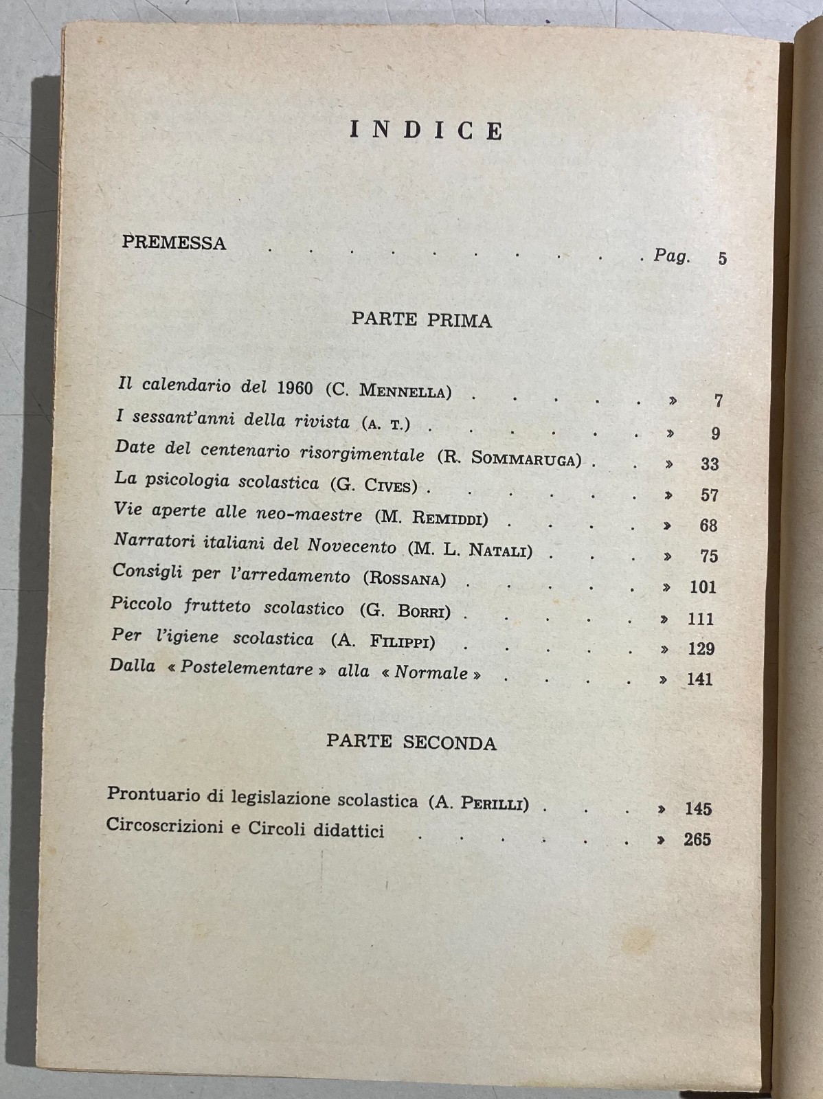 Annuario Scolastico Illustrato 1959 60: Risorgimento E Pedagogia